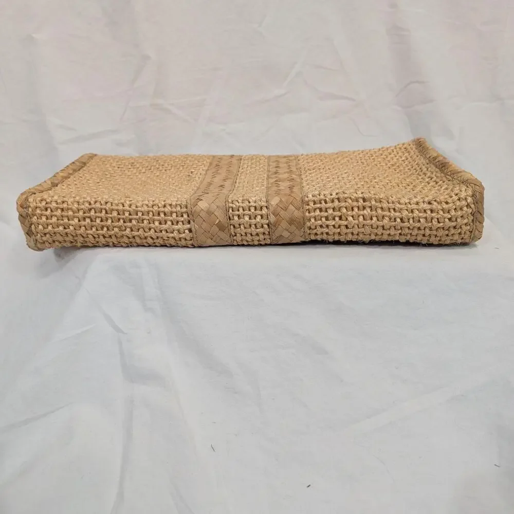 Roslyn of Barbados hand‑woven straw clutch by Tropical Weavers